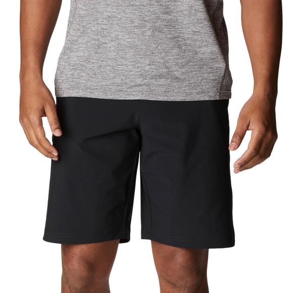 Columbia Men's Tech Shorts, Stretch Fabric, 10 Inch Inseam, Waist 34, Black, NWT - Picture 1 of 16